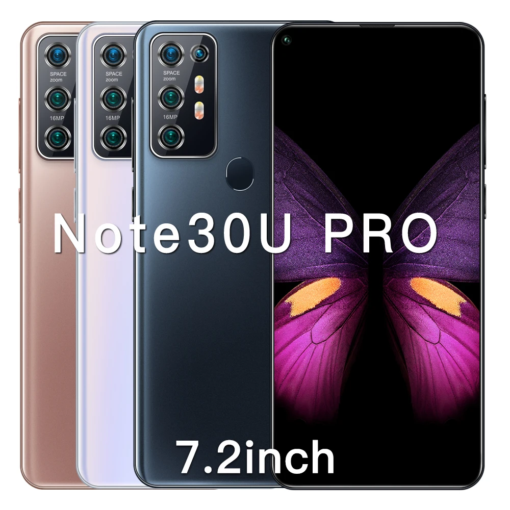 

New Note30U Pro 7.2 Inch 24MP+48MP Camera Smartphone 10-Core MTK6889 Android10 12+512GB 5G LET Cellphones Dual SIM Mobile Phone