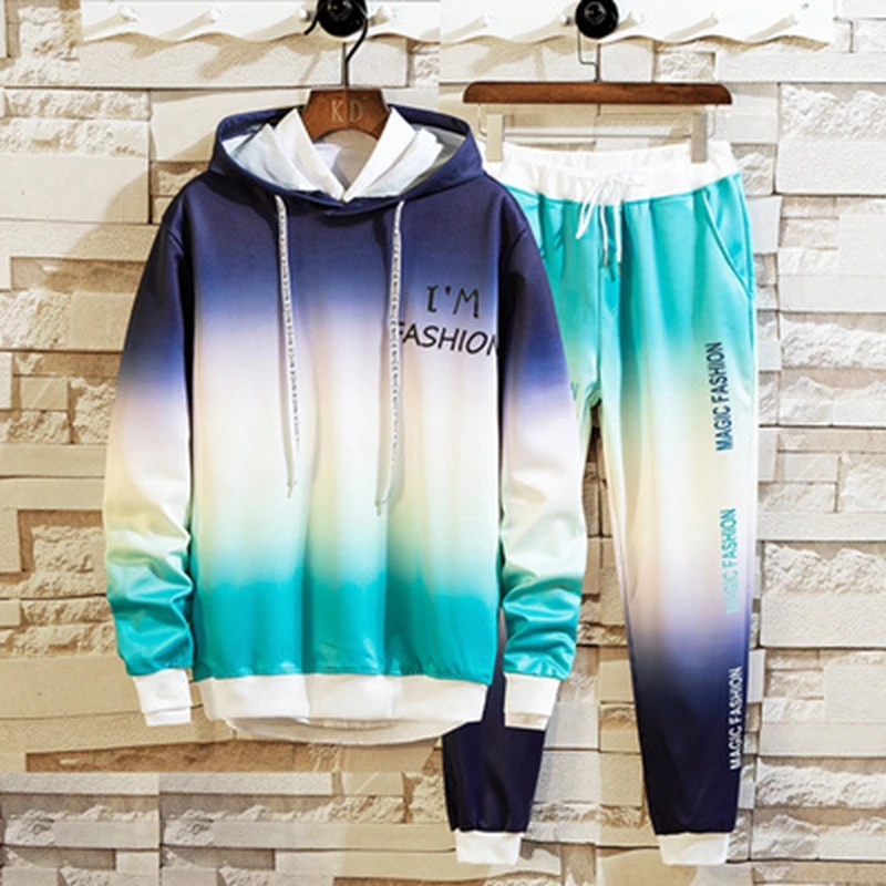 

2021Spring Autumn Tracksuits Men'S Set Hoodies + Pants Suit Sweatshirt Sportswear Set Casual Men's Jogging Track suit M3XL size
