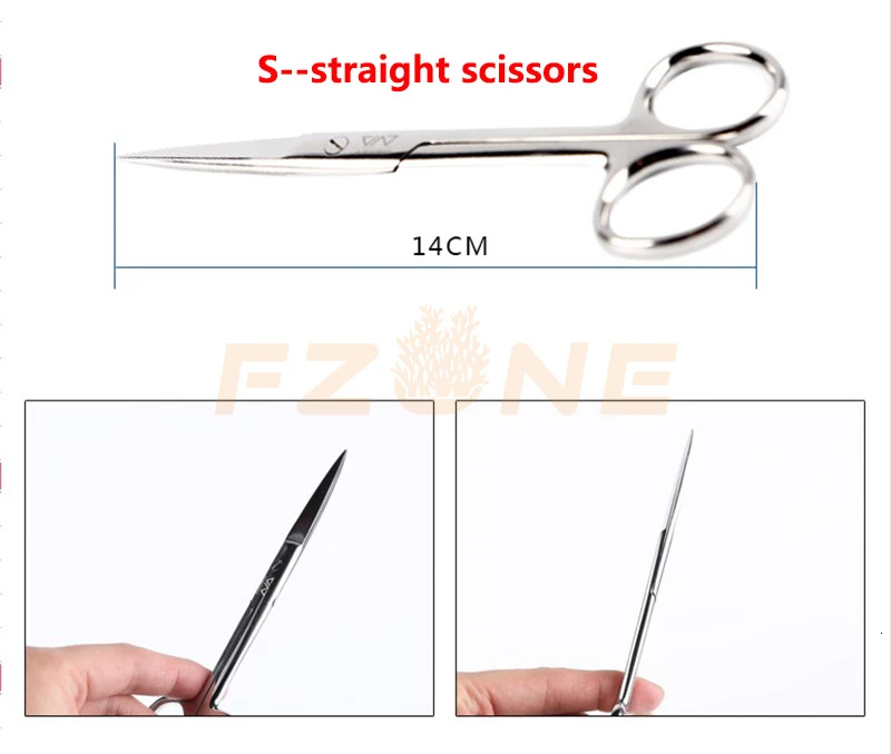 VIV водные ножницы из нержавеющей пружинной стали, качество ada - Цвет: S-Straight Scissors
