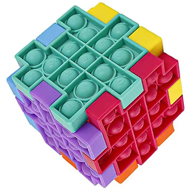 

6Piece Push Bubble Square Puzzle Anti Stress Popit Toys For Kids детские игрушки антистресс Juguetes Para Niños Educativos