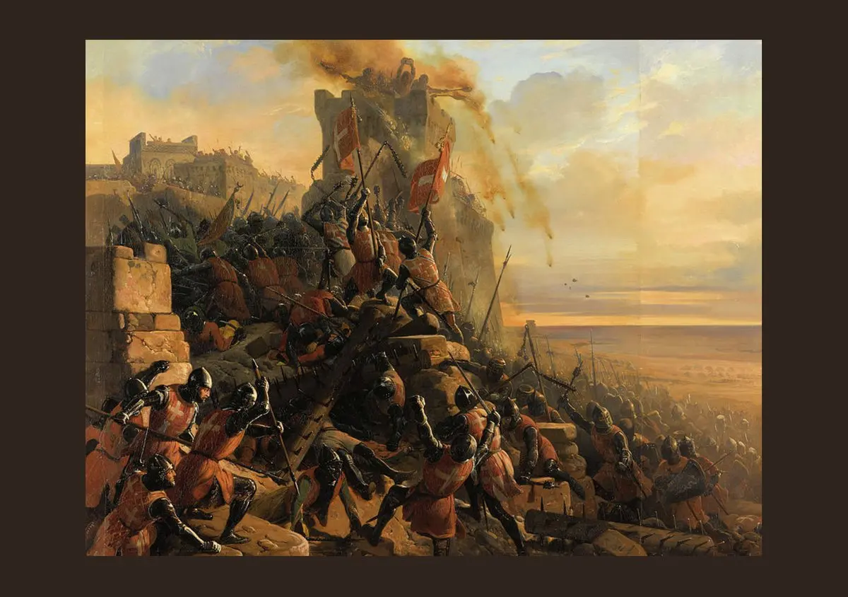 

Hospitaller Conquest of Rhodes. Featuring The Painting Printed Mouth Covering, Washable Reusable Fabric Face Mask with Filter