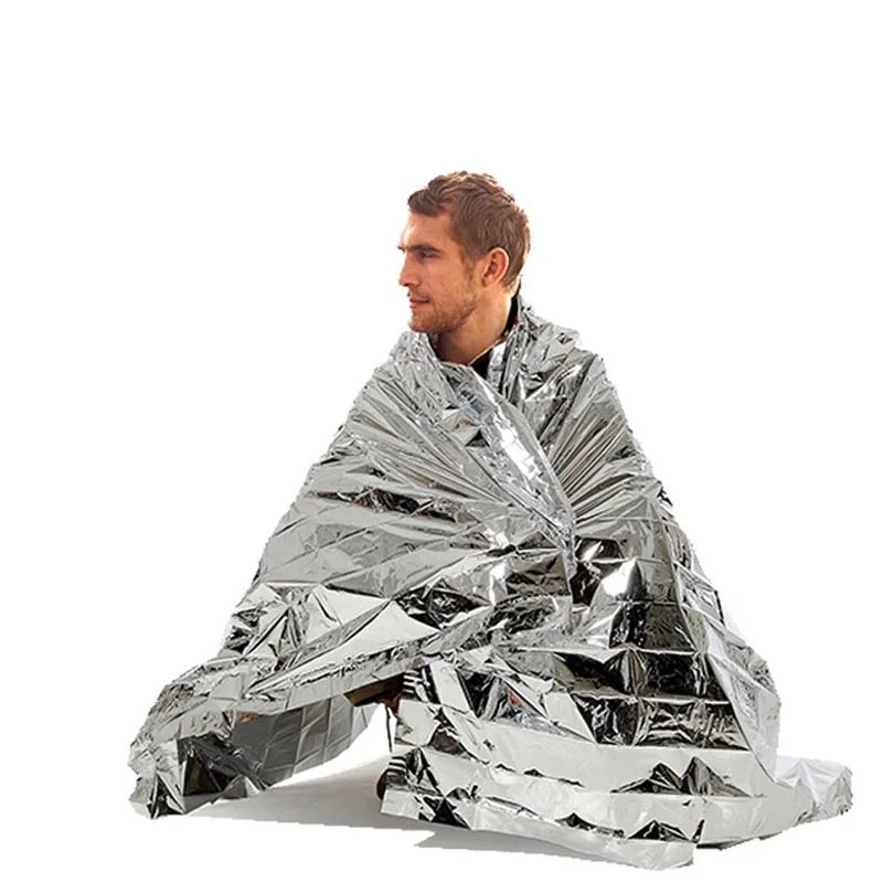 

Hot Portable Waterproof Emergency Space Rescue Thermal Mylar Blankets 1.4m x 2.1m MVI-ing