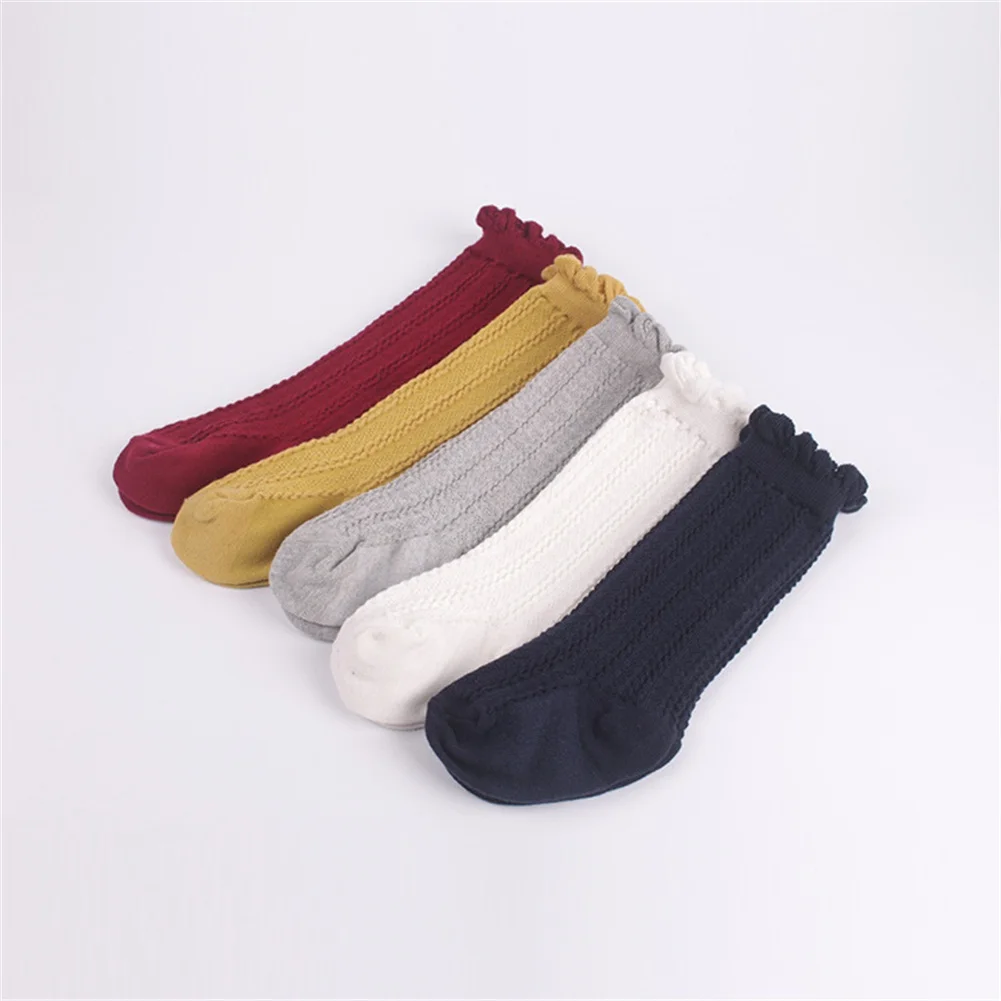 

Autumn Baby Girl Stocking Knee High Bows Warm Cute Long Tube Booties Striped Stockings for 0-3Y