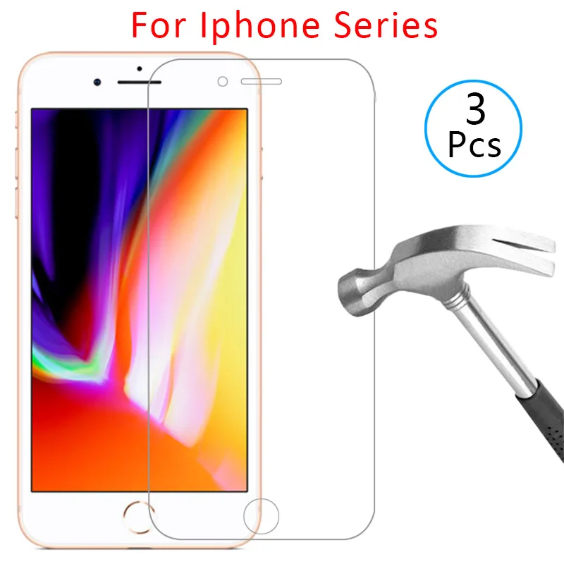 Чехол для iphone 6 s 7 8 plus se 2020 5 5s 5c защитный экран из закаленного стекла телефона s6 s5 es