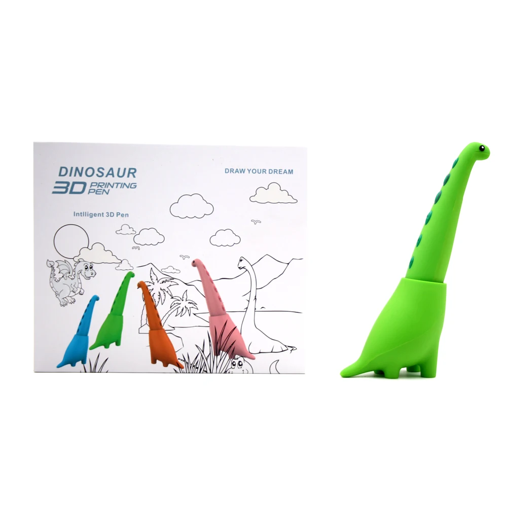 lihuachen 3D Pen for Kids Dinosaur STEM Toys 3D Printing Pen Mini Printer Drawing Painting Art Set with 2 Speeds Safe Sleep Mode