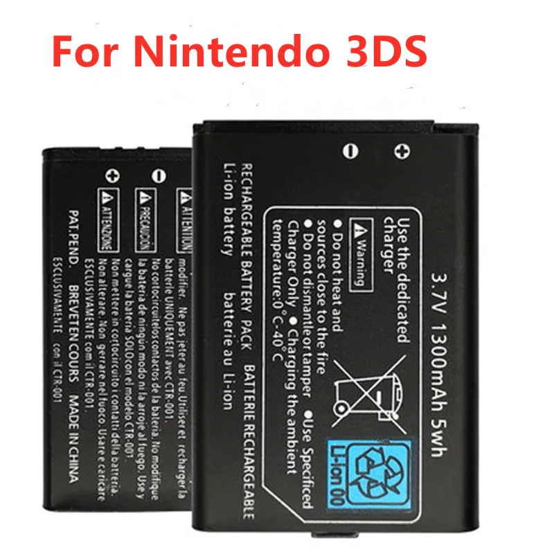 

2 шт. 1300 мА/ч, CTR-003 CTR 003 Батарея для Nintendo 3DS консоли