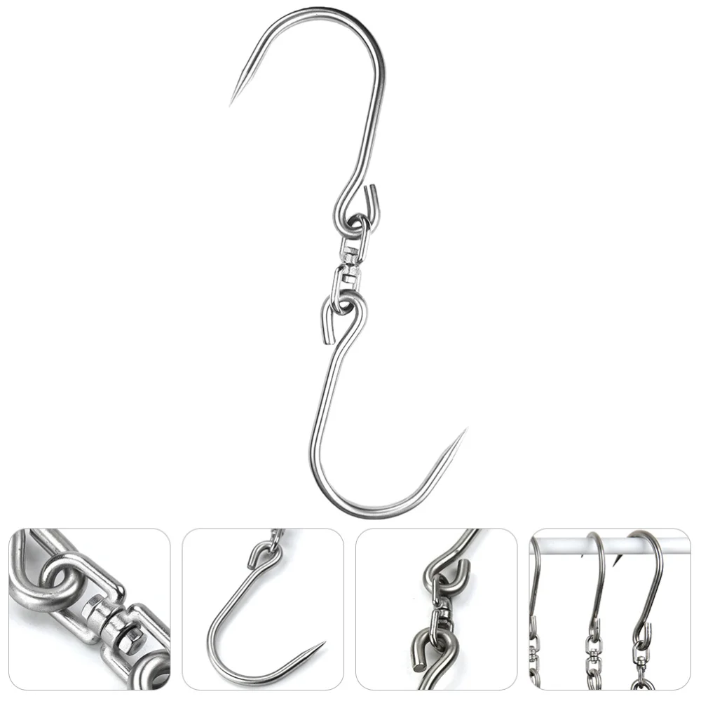 

1pc Household Heavy-duty Hook Stainless Steel S-shaped Hook Kitchen Bacon Hook