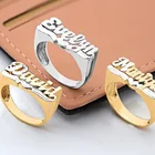 Кольцо с именем на заказ от KristenCo, Золотое кольцо в стиле хип-хоп, женское модное кольцо с надписью в стиле панк, подарки