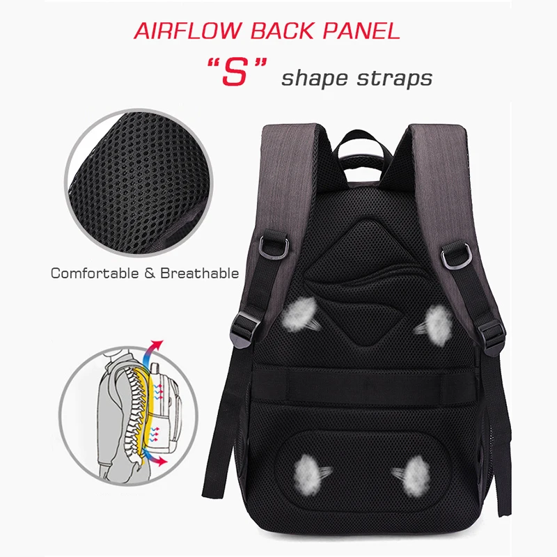 Сумка через плечо с внешним USB-портом для зарядки Водонепроницаемый Школьный