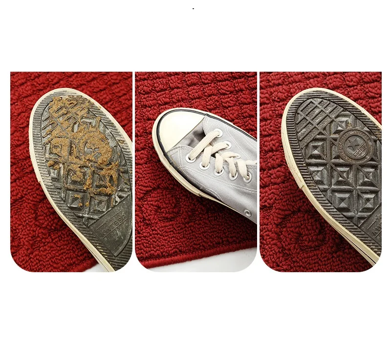 Серый коврик для ванной Сверхтонкий волоконный полукруглый входной двери