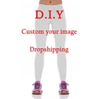 Леггинсы IFPD женские с 3D принтом, мягкие эластичные облегающие штаны для фитнеса, индивидуальная одежда, индивидуальный заказ сделай сам
