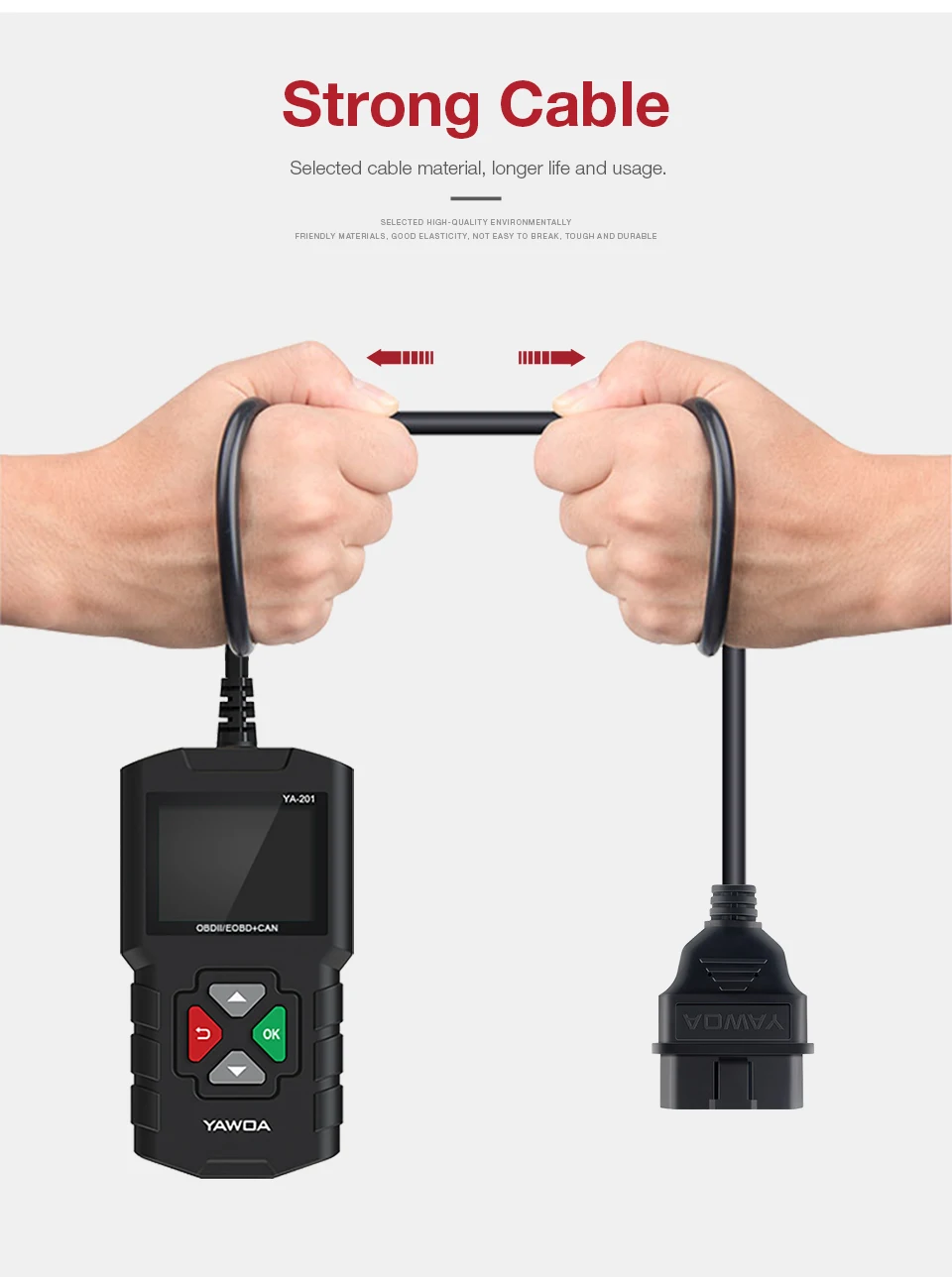 EDIAG YA201 OBD2 считыватель кодов OBD 2 YA201 автоматический считыватель обновления через USB Бесплатный пожизненный OBD II автомобильный диагностический инструмент PK CR3001 AL319