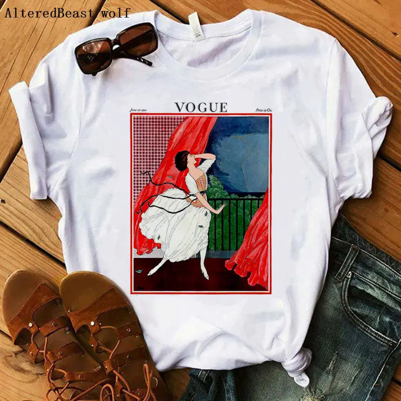 Новинка 2020 винтажные женские футболки с модным принтом в стиле Харадзюку
