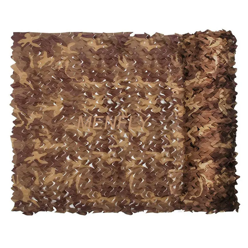 

MENFLY Desert Camouflage Net Without Mesh Pavilion Covered Network Camouflaged Hunting Tactical Grid Camping Awning for Military