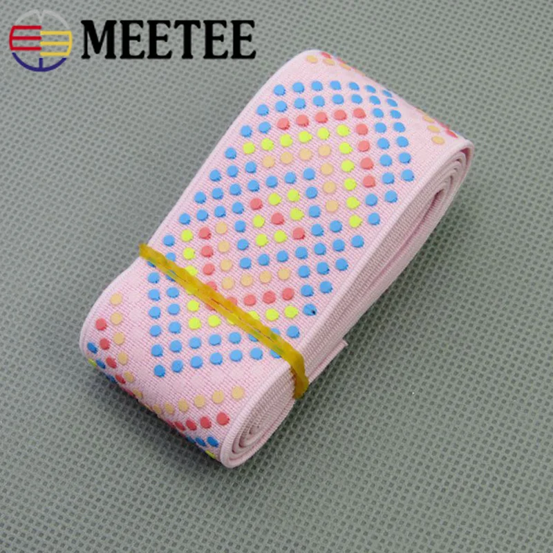 Meetee 2Meters 4cm Non-slip Glue Elastic Band Silicone Spring Webbing DIY Clothing Decor Rubber Sewing Accessories EB033 | Дом и сад