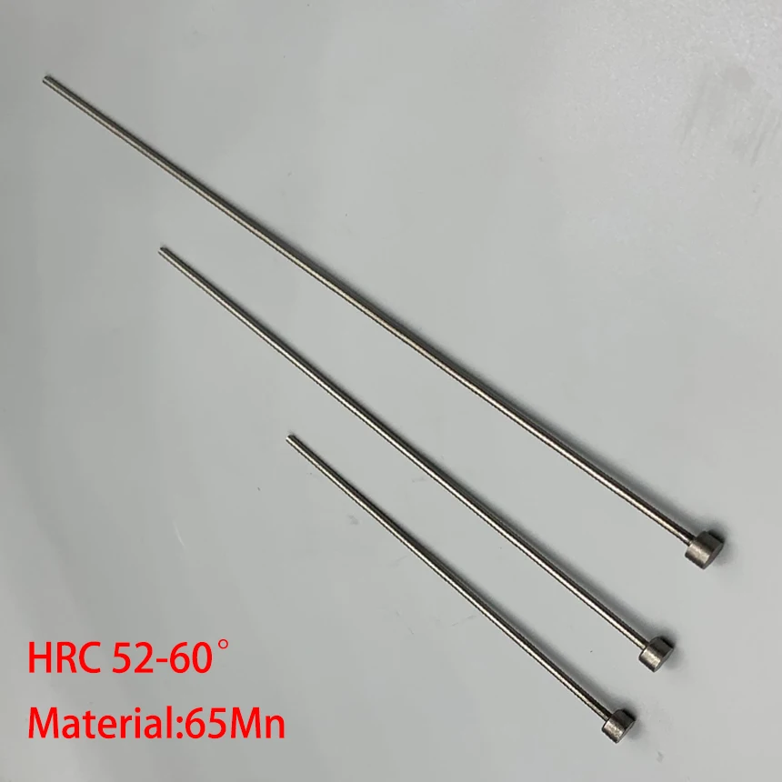 

4.5mm 5.5mm OD 100mm 150mm 200mm Length 65Mn Thimble Round Tip Plastic Injection Component Mold Straight Punching Ejector Pin