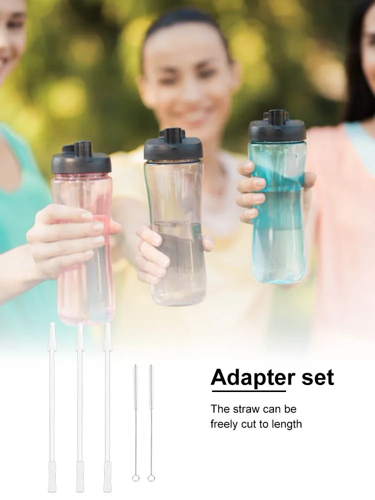 

Reusable Straws For Gallon Water Bottle BPA Free Adjustable Straw With Cleaner Brush Bar Party Sport Accessories Drop Shipping
