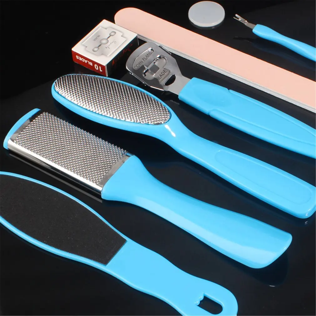 

Eight in 1 pedicure tool set 430 Stainless steel Plastic Remove dead skin Remove calluses Pedicure Foot scraper