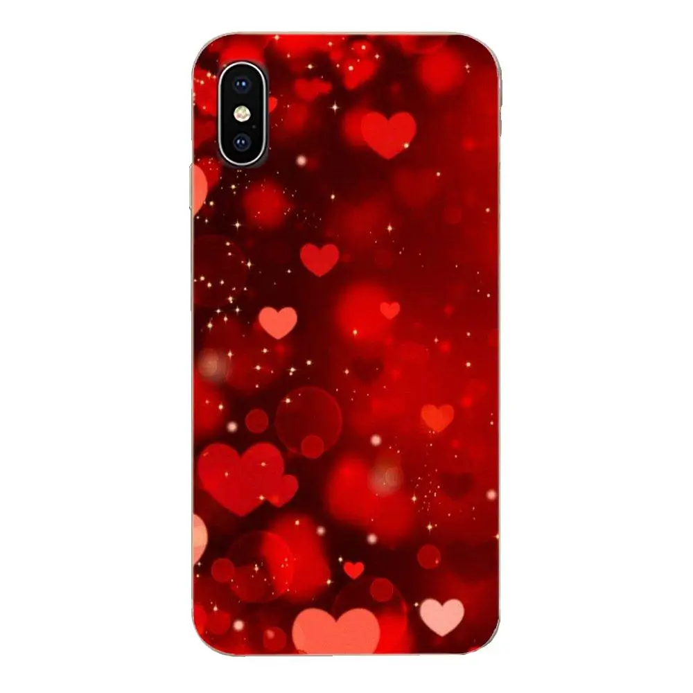 Ультратонкий Мягкий чехол из ТПУ с принтом сердца для Apple iPhone 4 4S 5 5C 5S SE 6 6S 7 8 11 Plus Pro