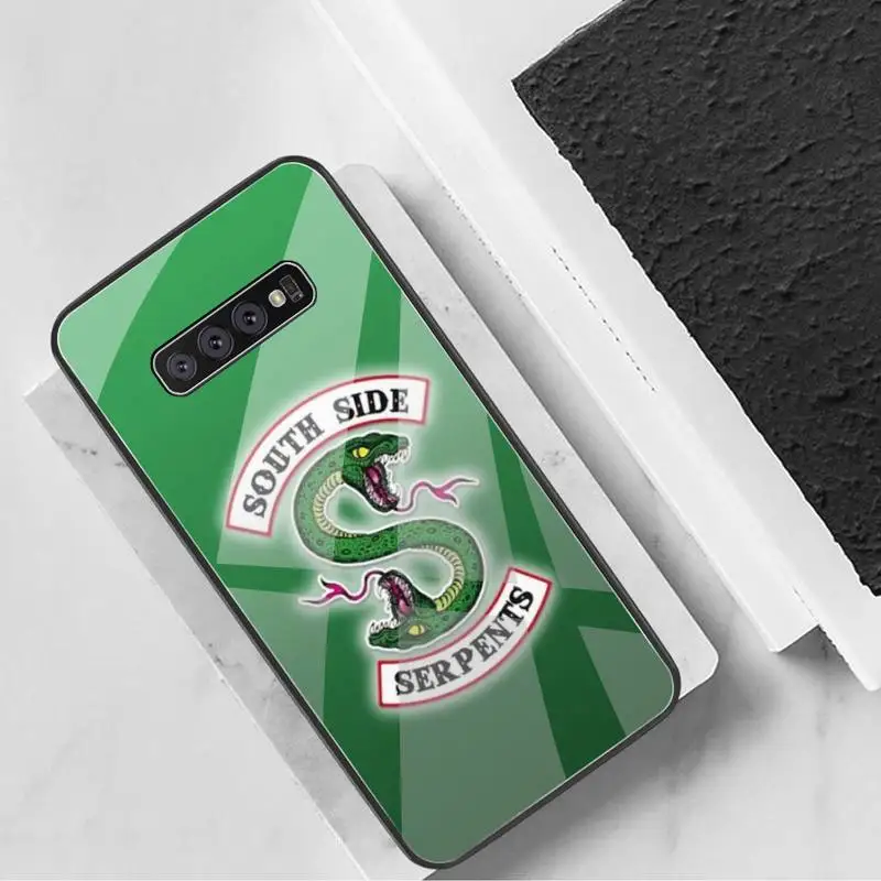 

American TV Riverdale Southside Serpents Phone Case Cover Tempered Glass For Samsung S20 Plus S7 S8 S9 S10 Plus Note 8 9 10 Plus