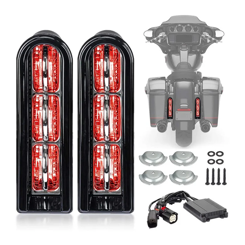 

Motorcycle Rear Saddlebag Accent LED Light Insert Filler Support For Harley Touring FLHTCU/L Electra Glide FLHT/L Road Glide FLT