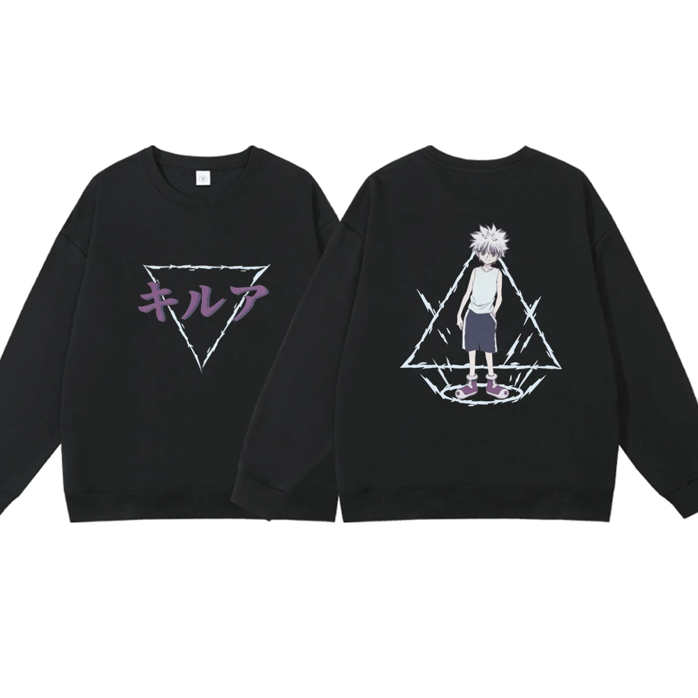 

Hunter X Hunter Killua Zoldyck аниме двухсторонний пуловер с принтом для мужчин и женщин кавайная манга узор Свитшот теплые свитшоты