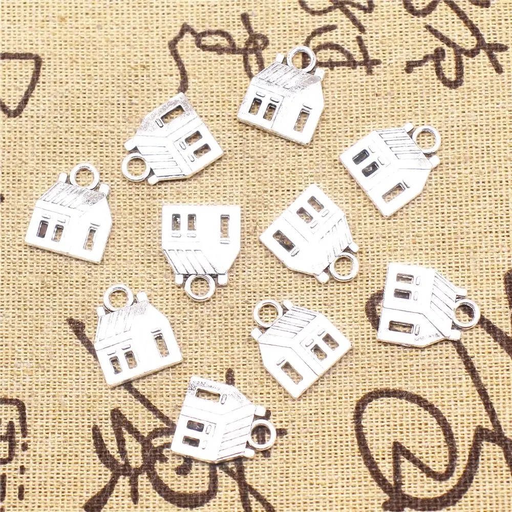 Материалы для изготовления ювелирных изделий 20 шт. 14x17 мм Античное серебряное