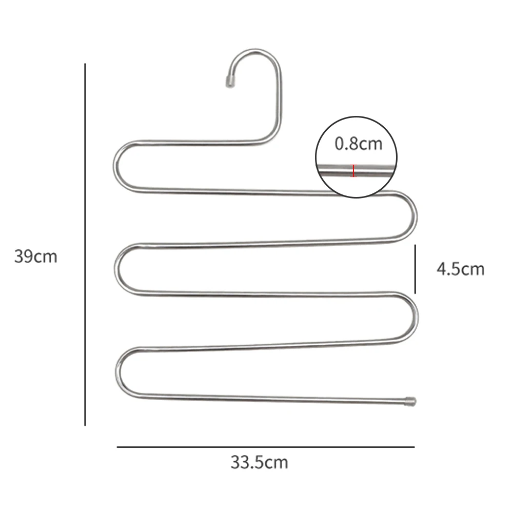 Многофункциональная многослойная s-образная стойка для брюк из нержавеющей