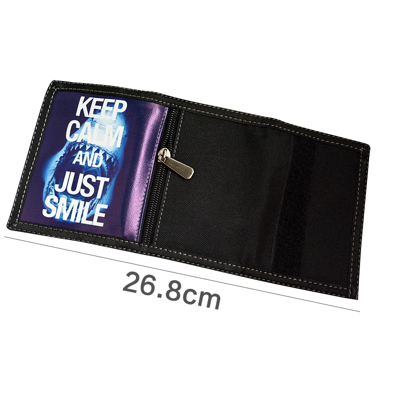 Нейлоновый кошелек для мужчин с аниме-принтом креативный студенческий бумажник