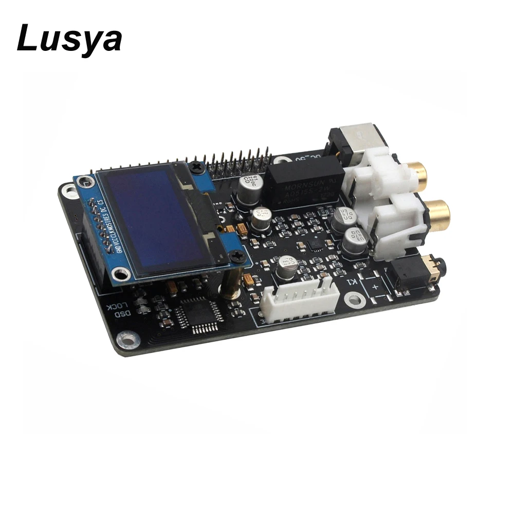 OLED ES9038q2m OPA1612 Op I2S 32 бит/384K DSD128 для Raspberry pi 2B 3B + DAC декодер цифровая вещательная