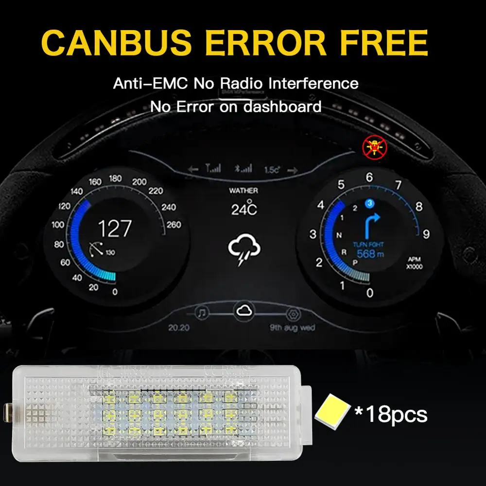 Лампы для багажника автомобиля 12 В 6000 К 2 шт.|База| |