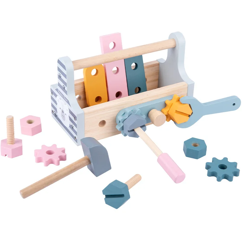 

Montessori Children's Toolbox Baby Wooden Early Education Training Brain Splitting Nut Game Educational Toy Gifts for Children