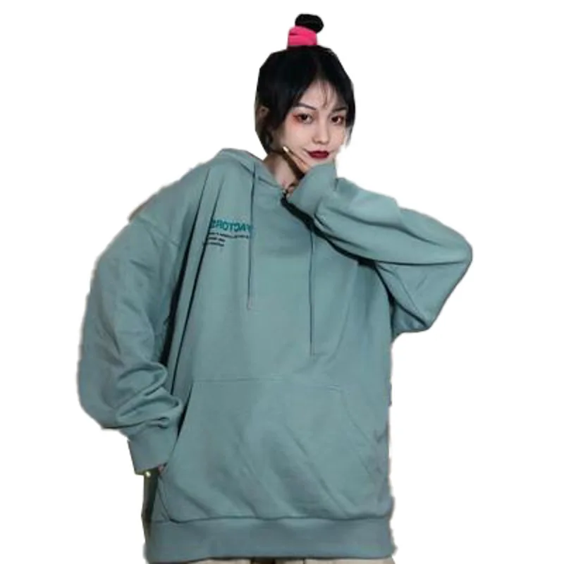 

Cotton thin sweater women 2020 autumn new loose Korean version Harajuku style early autumn student Hooded Jacket Women