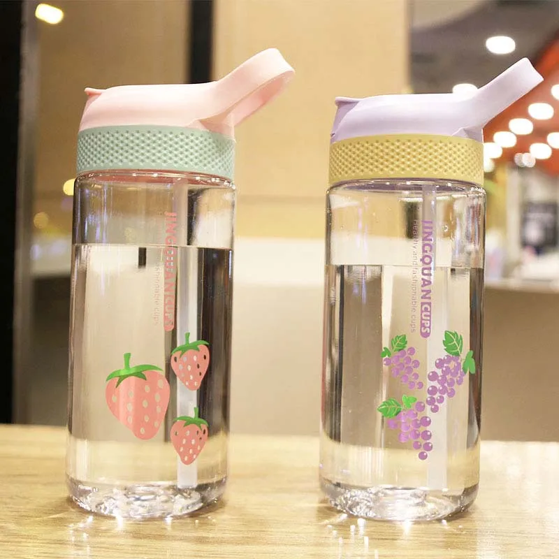 520 мл портативная мультяшная пластиковая бутылка для воды детей спортивная