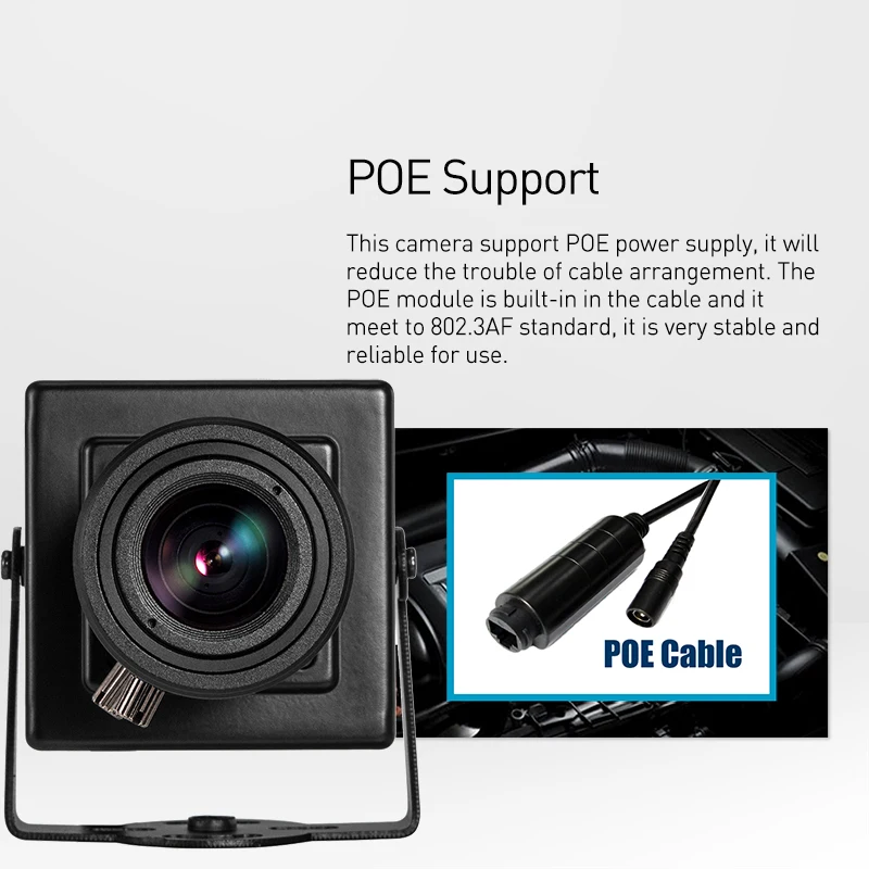 Камера Видеонаблюдения POE HD 1080P 6 22 мм ручная зум линза мини Тип 2.0мп домашняя IP