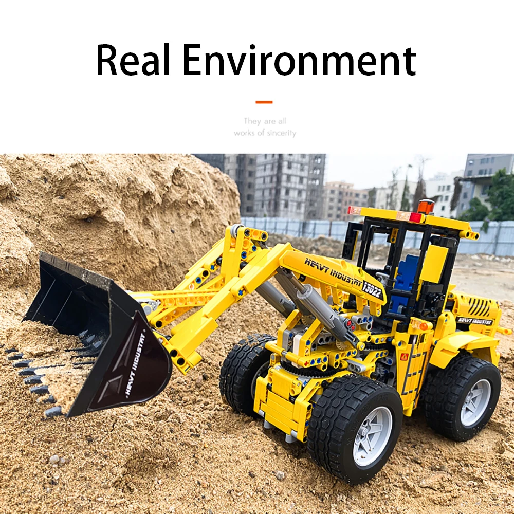 

MOULD KING RC Truck MOC The RC Bulldozer Models Building Blocks Bricks Assemble Caterpillar Remote Control Truck Toys for Kids