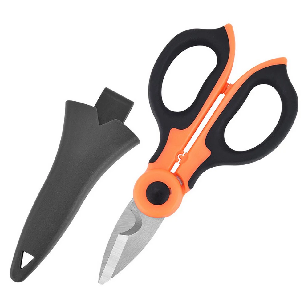 

2/1 High Carbon Steel Scissors Household Shears Tools Electrician Scissors Stripping Wire Cut Tools for Fabrics Paper and Cable