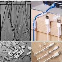 20pcs wire cable management organizer desktop workstation cord clips management holder data telephone line cable winder sleeve