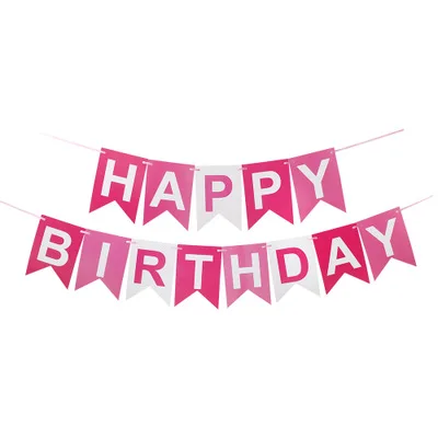 Лазерный цветной баннер с днем рождения воздушные шары украшения для маленьких