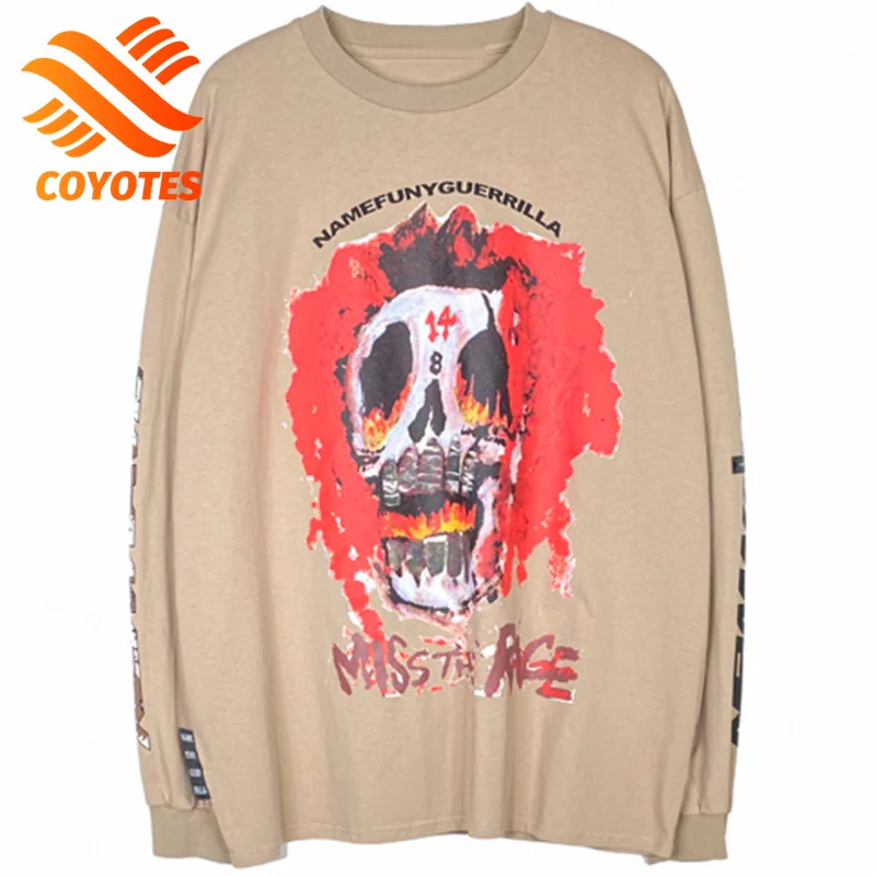 

COYOTES Sweatshirt Men Hoodies Skull Clown Graffiti Printed Pullover Autumn Oversize Hipster High Street Style Couple Streetwear