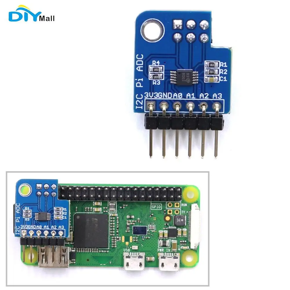 1/2/5/10 шт. ADS1115 I2C Pi ADC считывание аналогового сигнала 16 битный прецизионный