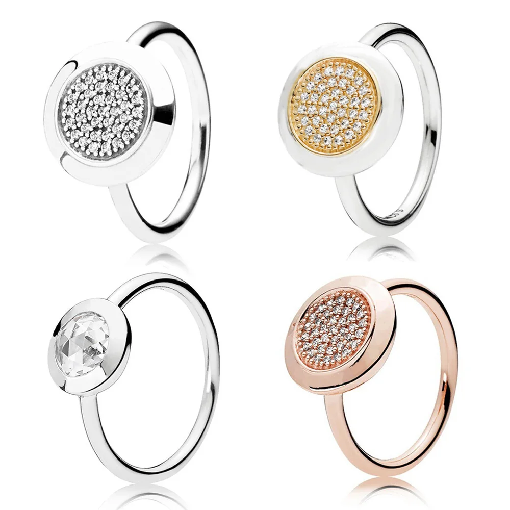 

Подлинное блестящее серебряное кольцо для женщин с подвеской-бусиной