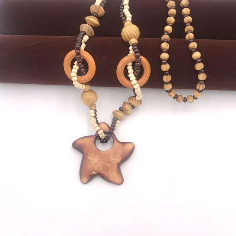 Женское Ожерелье с кулоном из бисера винтажное богемное ожерелье национальным