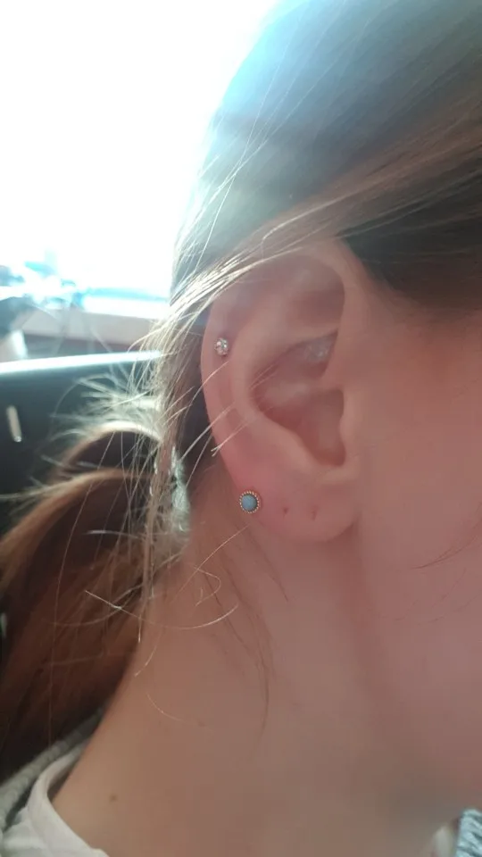 G23titan бирюзовый камень 6 мм для трагус пирсинга ювелирные изделия 16 г Tragus серьги женские аксессуары Модная бижутерия для пирсинга ушной пирсинг