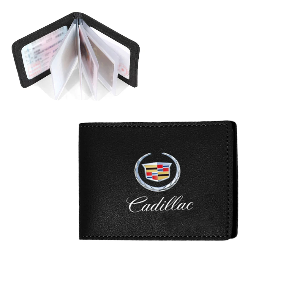 

ID Passport Card Wallet Leather Car Driver License Card Bag Auto Accessories For Cadillac Escalade SUVEscalade CTS SRX BLS ATS