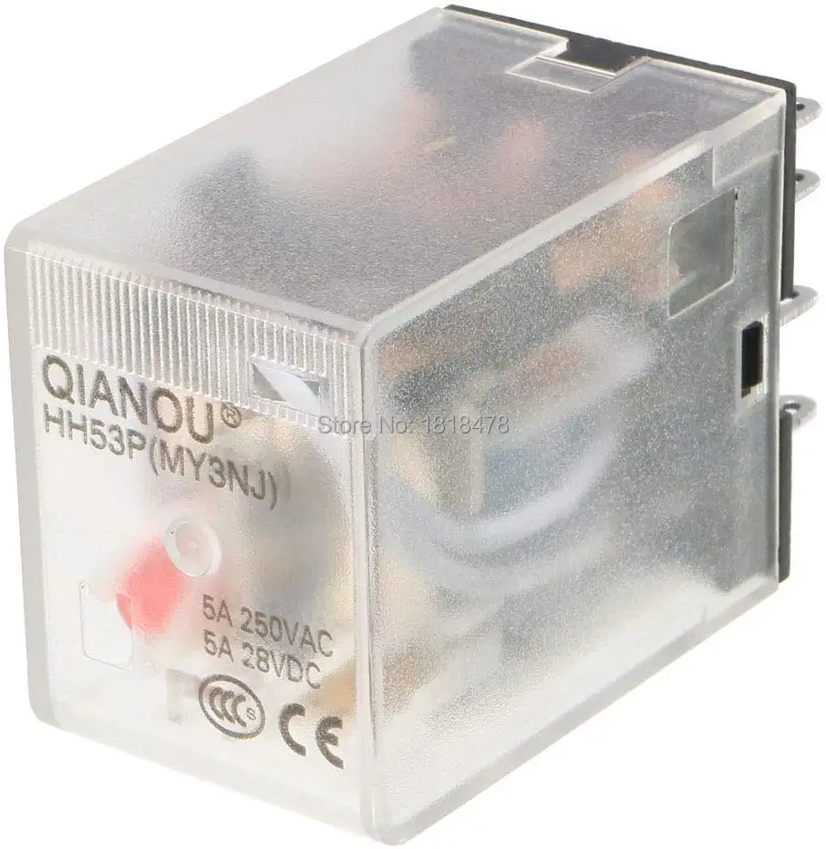 HH53P/MY3N-J AC110V 24V 12V 220V Красный индикаторный светильник 11 Pin 3P3T электромагнитное реле питания общего назначения+ Цоколь