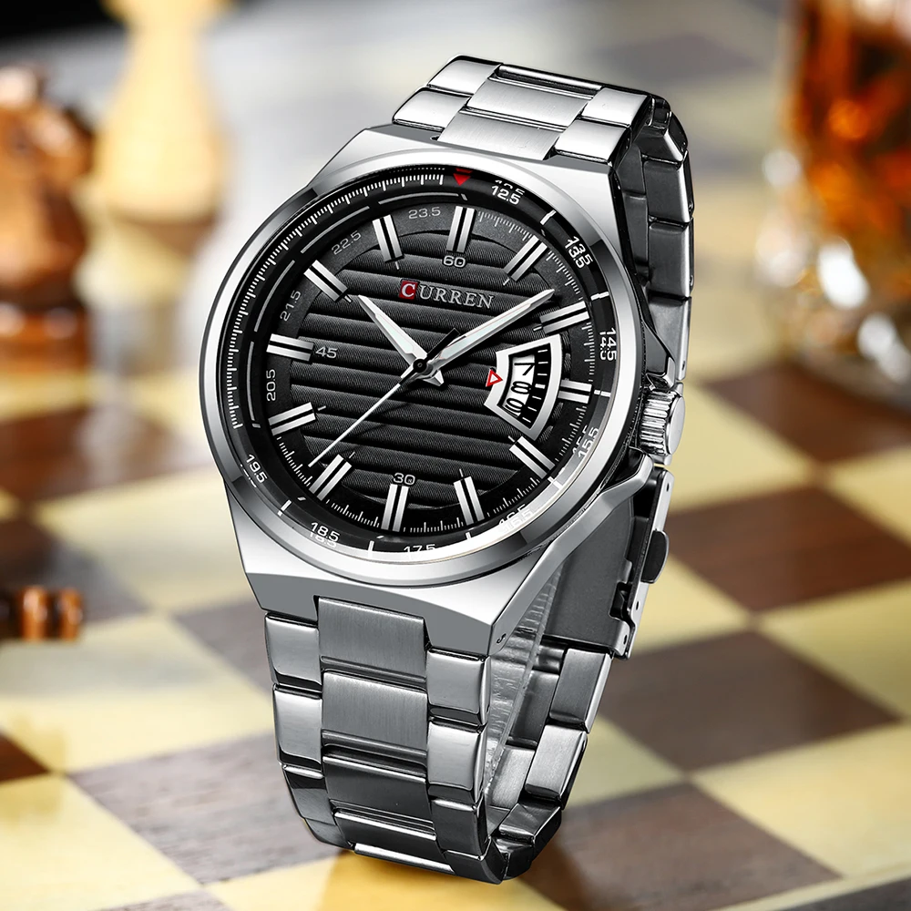 Relojes Para Hombre CURREN брендовые модные светящиеся водонепроницаемые кварцевые часы
