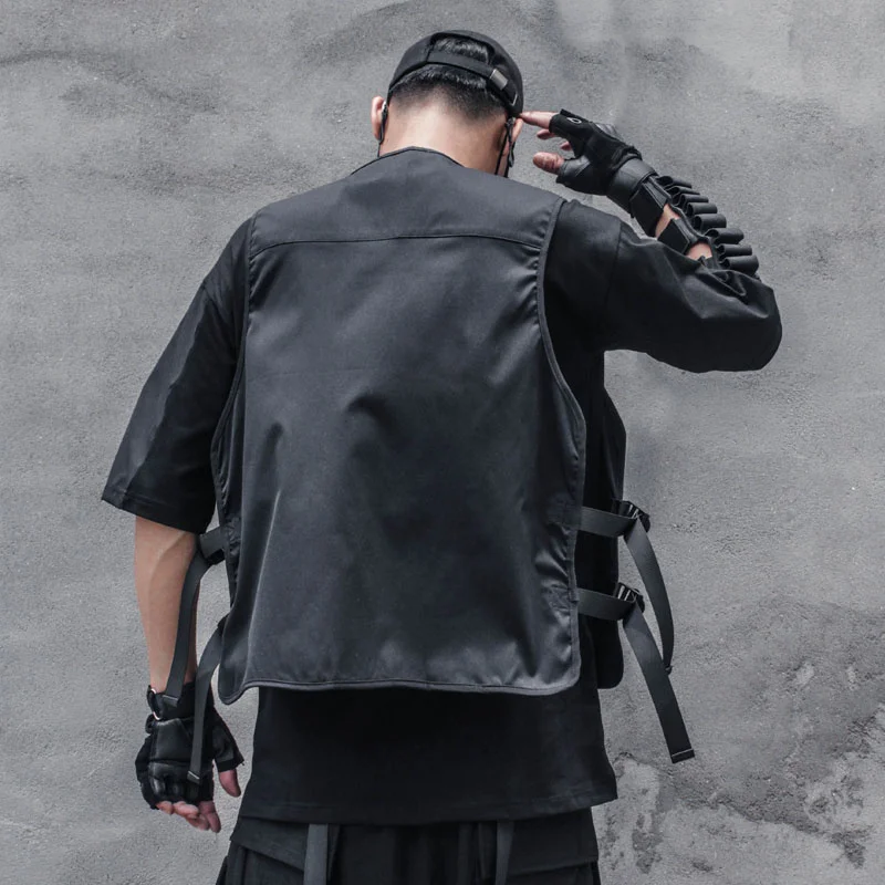 

Vest Cargo Men 2021 Autumn Summer Men Functional Coat Sleeveless Jacket Casual Men Vest Coat Techwear WB181