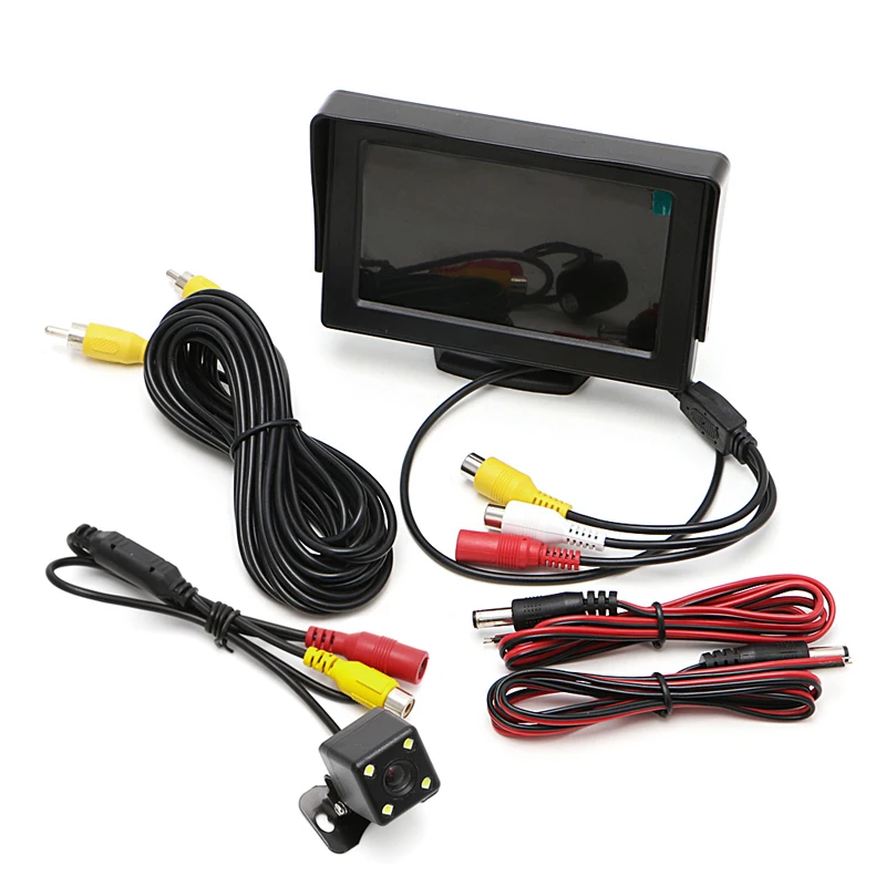

2 In1 Car Parking 4.3\" TFT LCD Color Display Monitor+Waterproof Rearview Camera L9BC
