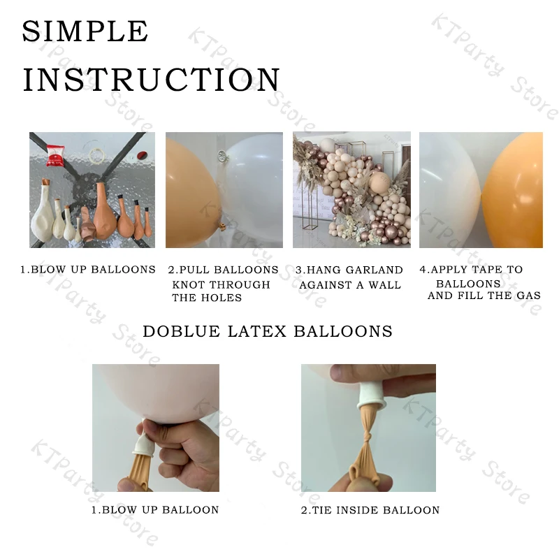 Guirnalda de globos de albaricoque de doble capa para decoraci&oacute;n de boda, arco, crema, melocot&oacute;n, rubor, caf&eacute;, Nude, decoraci&oacute;n para Baby Shower, 133 Uds.-5